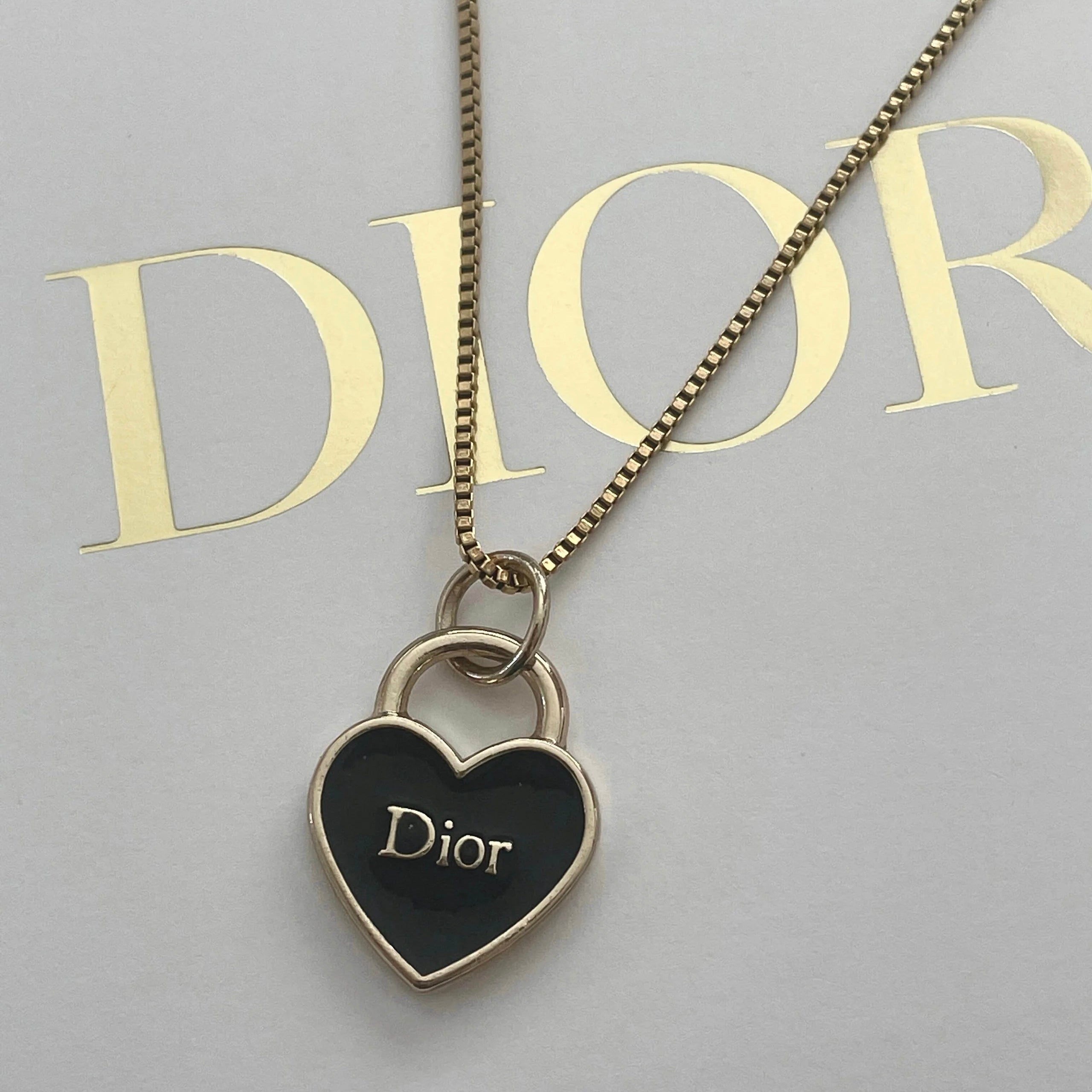 Petit CD Necklace Gold-Finish Metal with a White Resin Pearl and  Silver-Tone Crystal | DIOR